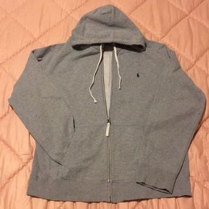 Polo by Ralph Lauren Gray Hooded Full Zip Jacket
